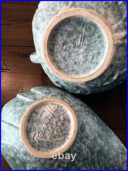 ROSEVILLE Vintage Pottery Basket And Bowl 1954