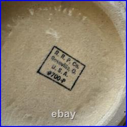 RRP Roseville Ohio Pottery Blue Spongeware Large 16 Vintage Mixing Bowl