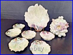RS Prussia Mold 703 Lily of the Valley Tiffany Finish Bowl Set + Royal Bayreuth