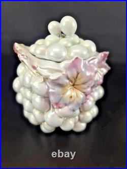 RS Prussia Mold 703 Lily of the Valley Tiffany Finish Bowl Set + Royal Bayreuth