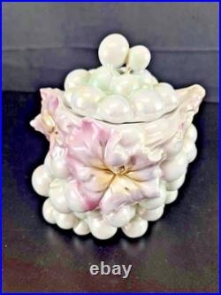 RS Prussia Mold 703 Lily of the Valley Tiffany Finish Bowl Set + Royal Bayreuth