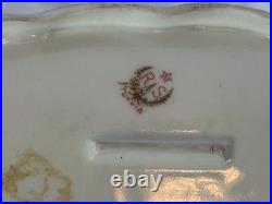 RS Prussia Reinhold Schlegelmilch Scenic Porcelain Bowl Gilt Handles c1900
