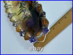 RS Prussia Reinhold Schlegelmilch Scenic Porcelain Bowl Gilt Handles c1900