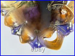 RS Prussia Reinhold Schlegelmilch Scenic Porcelain Bowl Gilt Handles c1900