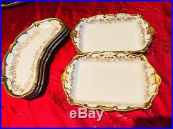 R Echt Reichenbach Kobalt Gold Set Plate Bowl Tray Vintage Rare Germany