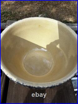 Ransbottom Roseville Pottery Wheat Blue Spongeware Nesting Mixing Bowls Set / 4