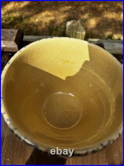 Ransbottom Roseville Pottery Wheat Blue Spongeware Nesting Mixing Bowls Set / 4