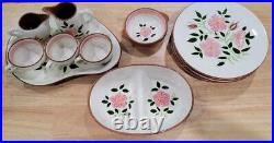 Rare1940s Stangl Hand Painted China-Wild Rose. 14 pieces sold together/separately