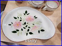 Rare1940s Stangl Hand Painted China-Wild Rose. 14 pieces sold together/separately