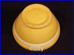 Rare 1870 Antique American 10 ¼ Single Wide White Band Bowl Yellow Ware Mint