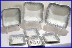 Rare Antique John Maddock & Sons Royal Vitreous Premier Pattern 7 pc. Server Set