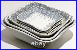 Rare Antique John Maddock & Sons Royal Vitreous Premier Pattern 7 pc. Server Set