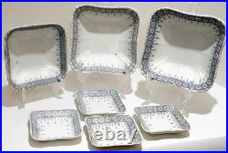 Rare Antique John Maddock & Sons Royal Vitreous Premier Pattern 7 pc. Server Set