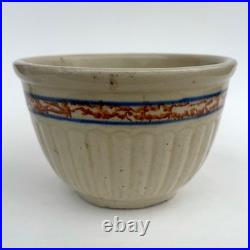Rare Antique Red Wing Stoneware GRAY LINE or SPONGE BAND mixing bowl