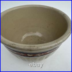 Rare Antique Red Wing Stoneware GRAY LINE or SPONGE BAND mixing bowl