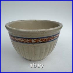 Rare Antique Red Wing Stoneware GRAY LINE or SPONGE BAND mixing bowl