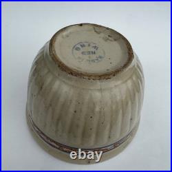 Rare Antique Red Wing Stoneware GRAY LINE or SPONGE BAND mixing bowl