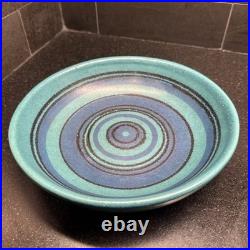Rare Blue & Green Gulfstream Bowl #4013 by Fong Chow of Glidden Pottery Signed