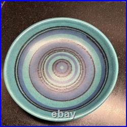 Rare Blue & Green Gulfstream Bowl #4013 by Fong Chow of Glidden Pottery Signed