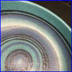 Rare Blue & Green Gulfstream Bowl #4013 by Fong Chow of Glidden Pottery Signed