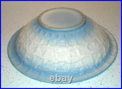 Rare Blue & White Stoneware Wash Basin Bowl Rose & Trellis Salt Glazed