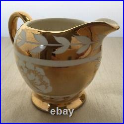 Rare Condition! Vintage Sadler Teapot, Sugar Bowl & Milk Jug Gold Lustre 1600