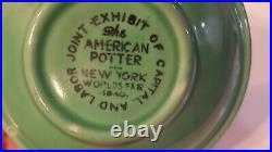 Rare Fiesta four Seasons SPRING GREEN bowl 1940 American Potter World's Fair