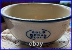Rare! Gold Medal Flower Promotional Pottery Bowl. 1920-1945. Read Des