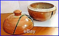 Rare HTF Vintage Warren Mackenzie Pottery Covered Bowl Box Dish w Lid Stamped