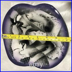 Rare Harris Cies Handcrafted Abstract Art Pottery Bowl Woman Signed 1999