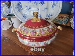 Rare J. W. K. Bavaria Germany Porcelain Tureen Vegetable Bowl