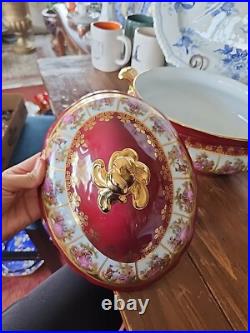 Rare J. W. K. Bavaria Germany Porcelain Tureen Vegetable Bowl