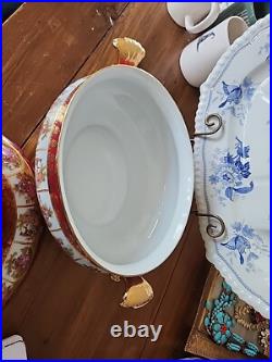 Rare J. W. K. Bavaria Germany Porcelain Tureen Vegetable Bowl