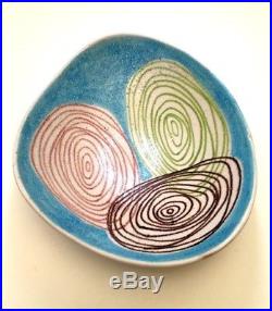 Rare LARGE Vtg 1950s GUIDO GAMBONE Mid Century MODERN Raymor ART Vase Bowl MINT