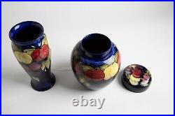Rare Large Vintage Moorcroft Vase & Jar Set Signed