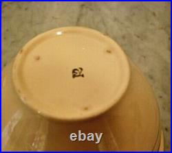 Rare Pair Vintage Nesting Roseville Lg Banded Mixing Bowls Yellow Ware Antique