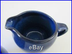 Rare VTG Heath Ceramics Pottery Moonstone Blue Creamer & Sugar Bowl