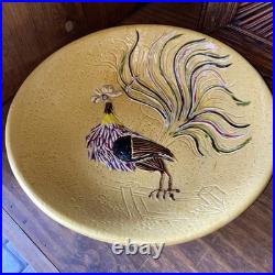 Rare Vintage 14 California Pottery Rooster Bowl #1065