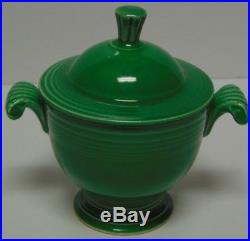Rare Vintage 1959 Fiesta Medium Green Sugar Bowl LID Homer Laughlin Fiestaware