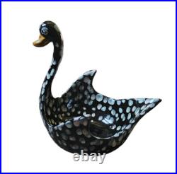 Rare Vintage Aldo Londi Bitossi MCM Italian Pottery Duck Bowl 6x5x6