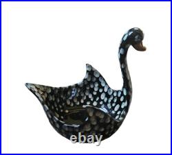 Rare Vintage Aldo Londi Bitossi MCM Italian Pottery Duck Bowl 6x5x6