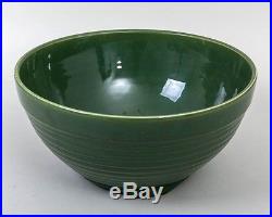Rare Vintage Bauer Pottery Ringware Punch Bowl Avocado Green 14.5 Diameter