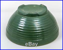 Rare Vintage Bauer Pottery Ringware Punch Bowl Avocado Green 14.5 Diameter