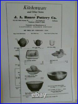 Rare Vintage Bauer Pottery Salad or Low Bowl #149
