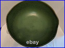 Rare Vintage Bennington Pottery 2180 Green Agate 14 Salad/Fruit Bowl