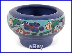 Rare Vintage California Faience Cuenca Arts Crafts Pottery Vase Bowl Eureka Inn