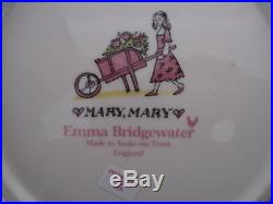 Rare Vintage Emma Bridgewater Spongeware Mary Quite Contrary Set Bowl Plate Mug