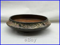 Rare Vintage Estate Roseville Pottery Rosecraft Brown Bowl 142-6 Hard-to-find