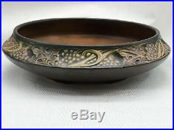 Rare Vintage Estate Roseville Pottery Rosecraft Brown Bowl 142-6 Hard-to-find