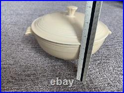 Rare Vintage Fiesta Old Ivory Covered Casserole Dish Mint Condition